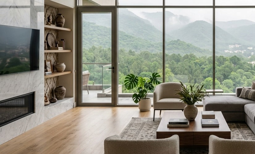 Home office with a Royal ceiling fan
